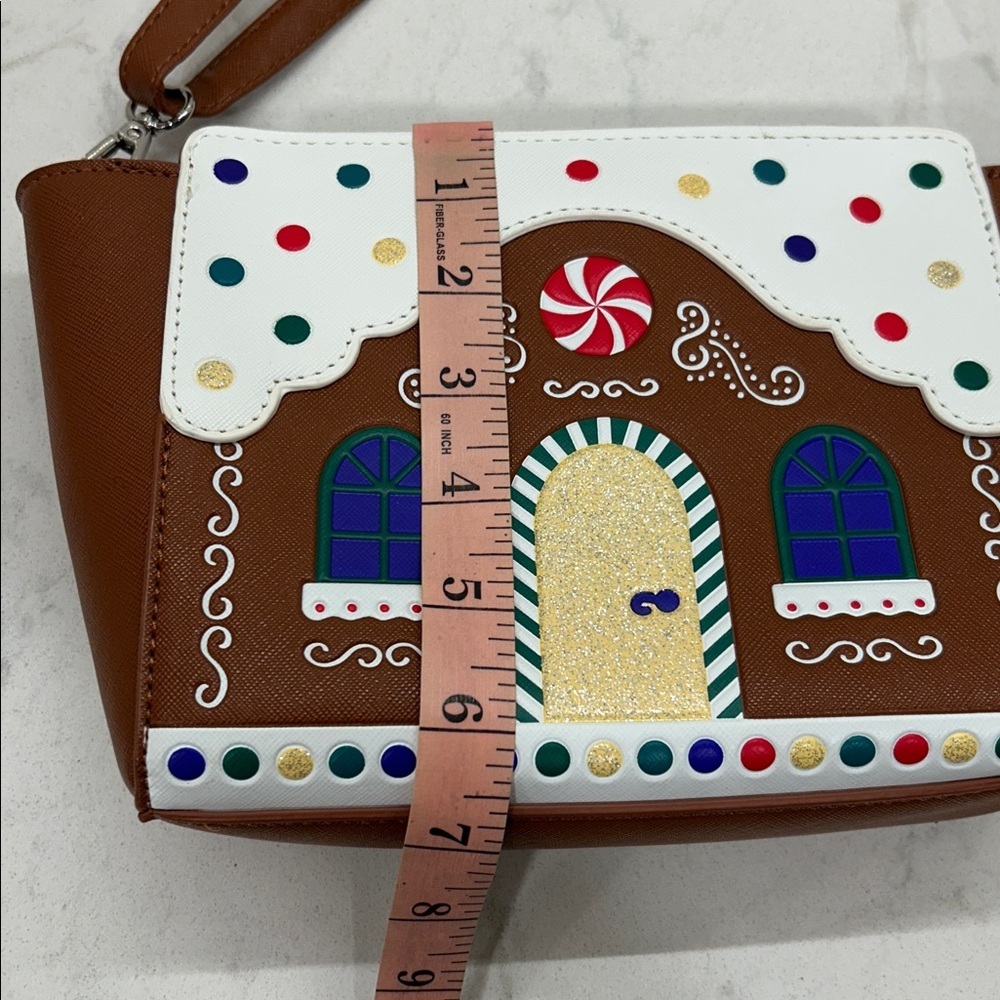 Mad Engine Gingerbread House Crossbody Bag Purse - Picture 13 of 16
